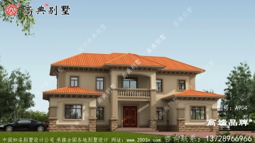 农村欧式二层别墅设计图，造价经济，城里买房不如回家建一栋