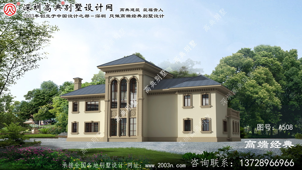 宁波市独栋2层复式别墅设计图