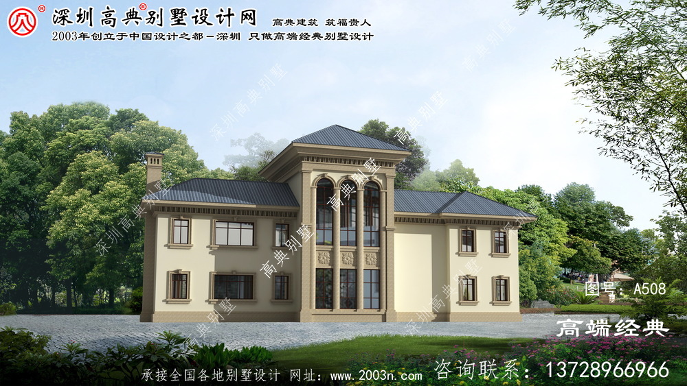 宁波市独栋2层复式别墅设计图