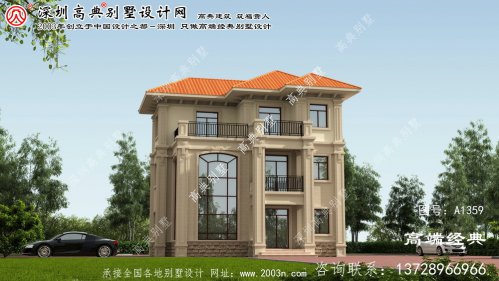 隆尧县农村别墅三层效果图