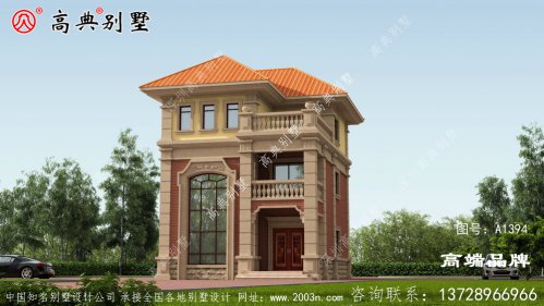 农村房屋三层设计效果图立面的层次感