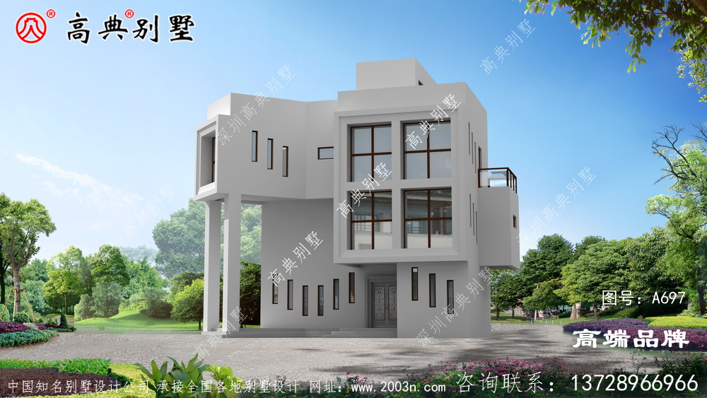 农村建房简约现代风格经济型别墅