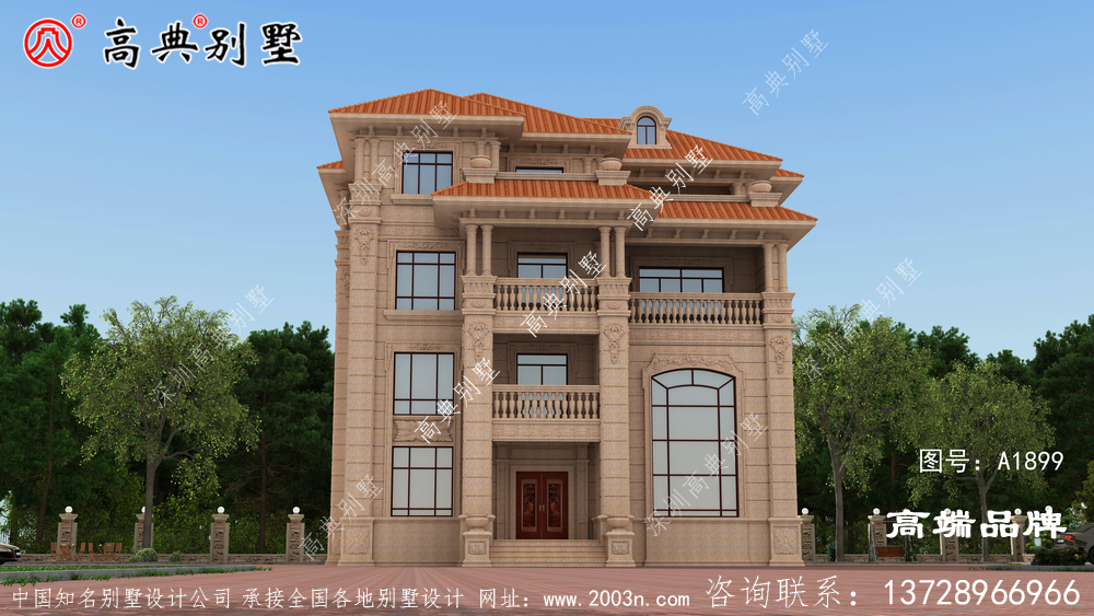 别墅装修设计公司欧式石材别墅	