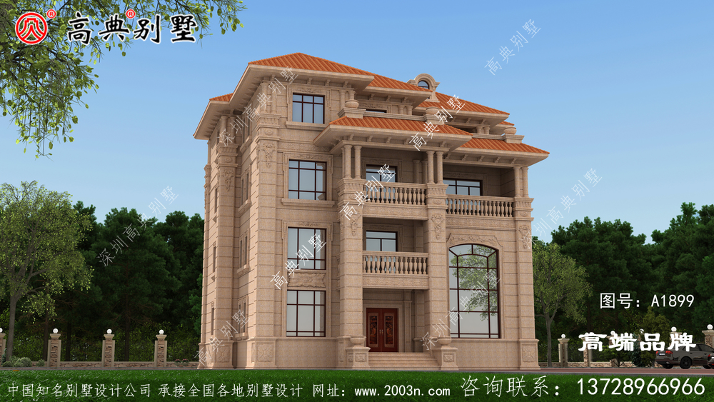 别墅装修设计公司欧式石材别墅	