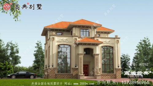 丰南市 简单 的三层 自建房 效果图吧。