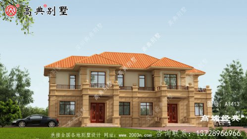 这款双拼两层别墅设计精美真是没得挑