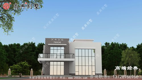 禹州市二层漂亮时尚平房住宅图片及户