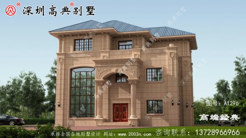 别墅设计图，造价50万，落地窗大平台真