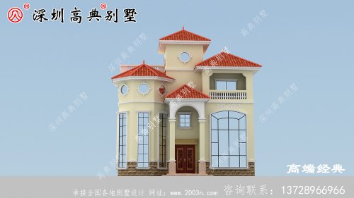三层欧式别墅，房子这样建，让你在村