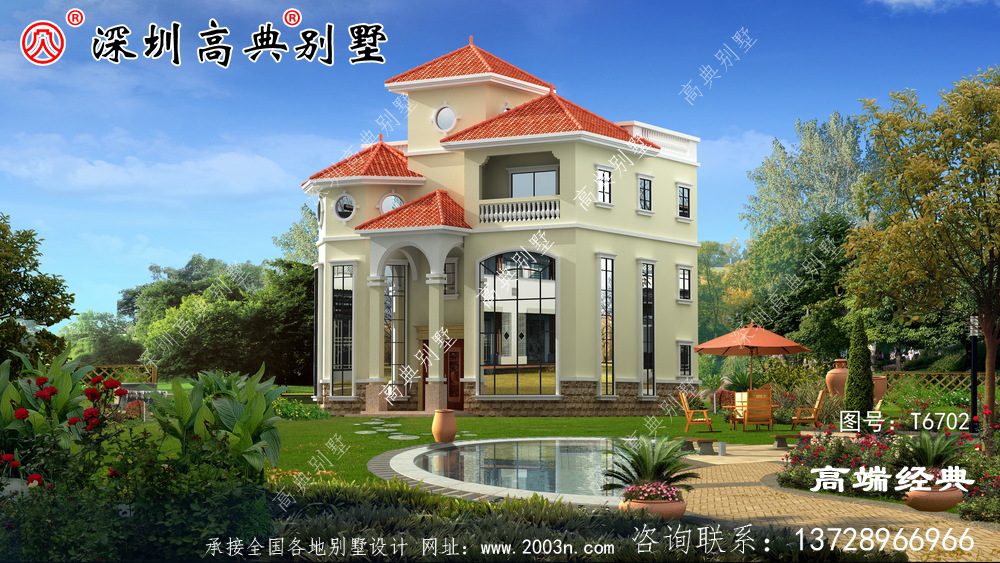 三层欧式别墅，房子这样建，让你在村里扬眉吐气。