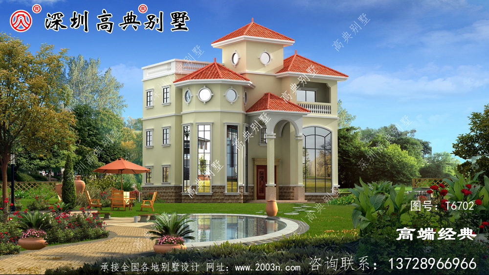 三层欧式别墅，房子这样建，让你在村里扬眉吐气。