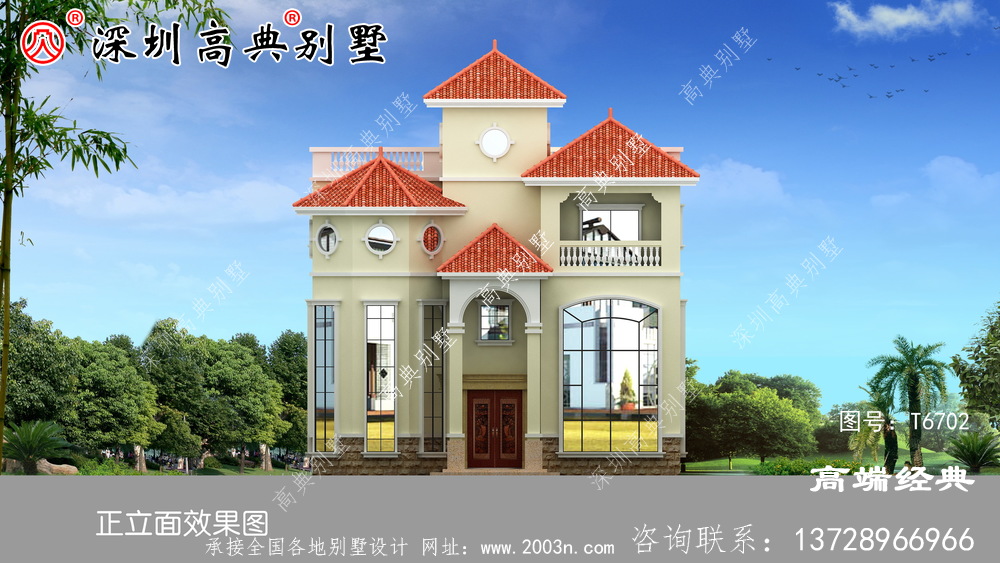 三层欧式别墅，房子这样建，让你在村里扬眉吐气。