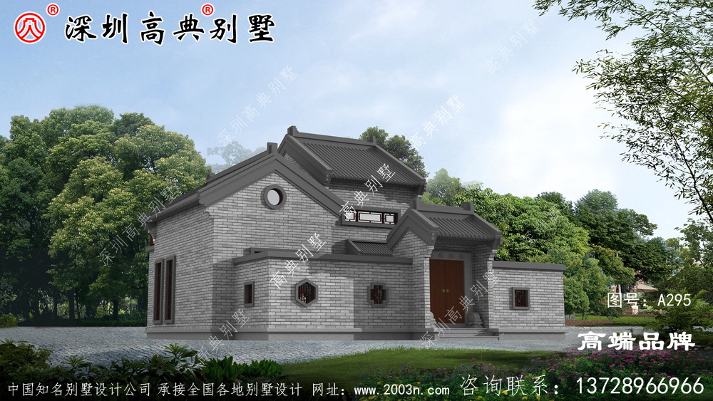 新中式别墅设计图，，造价经济，施工简单，美观又实用。