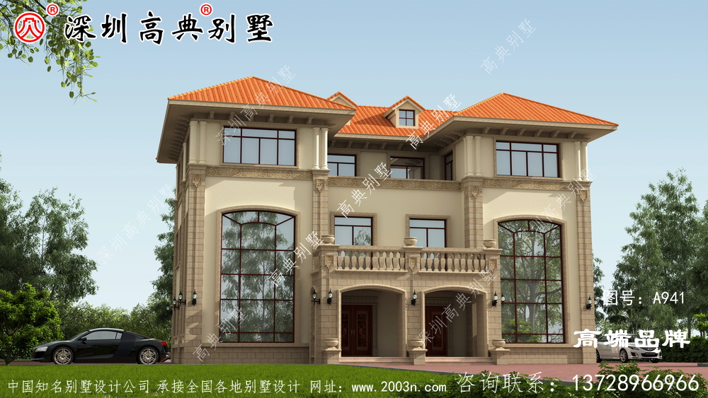 三层别墅，方正户型，一大家子都能住在一起！