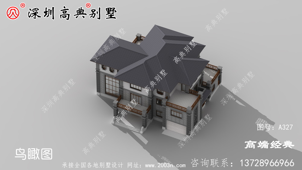 405平米乡村三层自建房户型图，年轻人都该这样建房，家人都说好