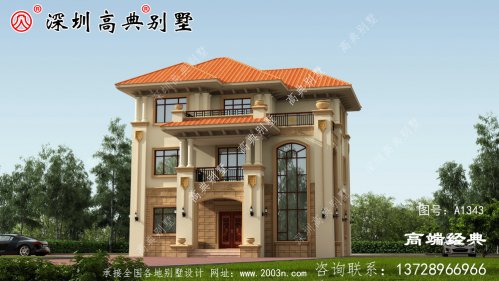 农村最好的二层楼图，同学们都羡慕。