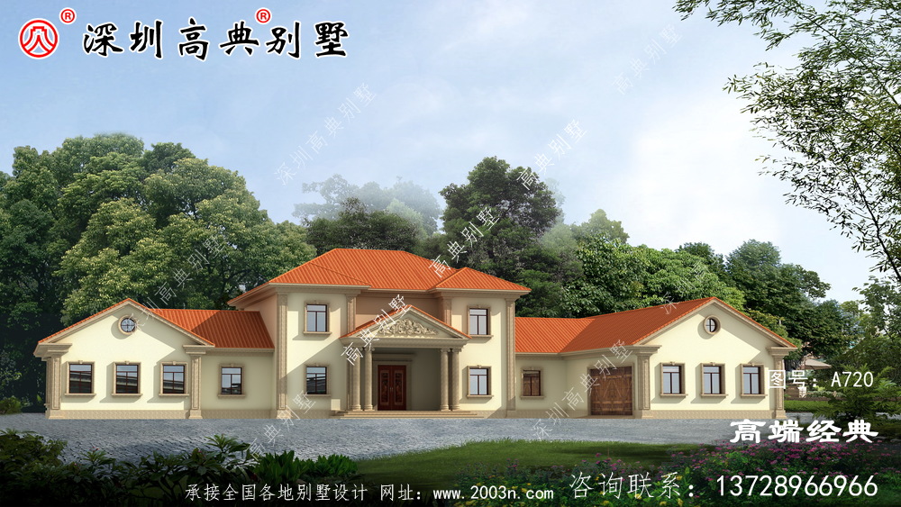 二层大宅基地别墅,建成同样受大众的欢迎，一看就是个大户人家