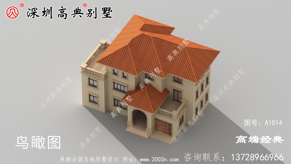 农村建房三层别墅简单美观，适合全家居住。