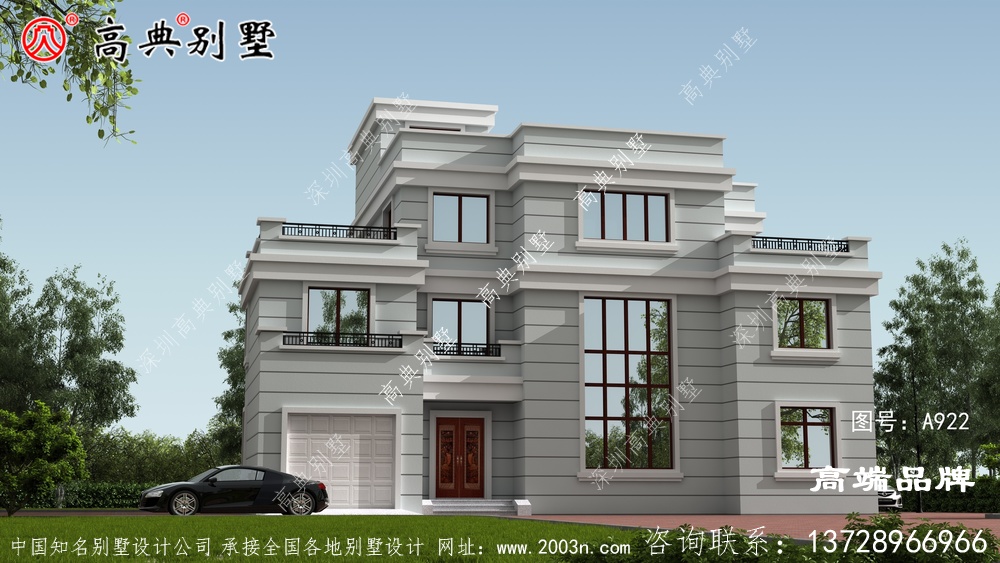 带车库的农村住宅生活不仅便捷还体面