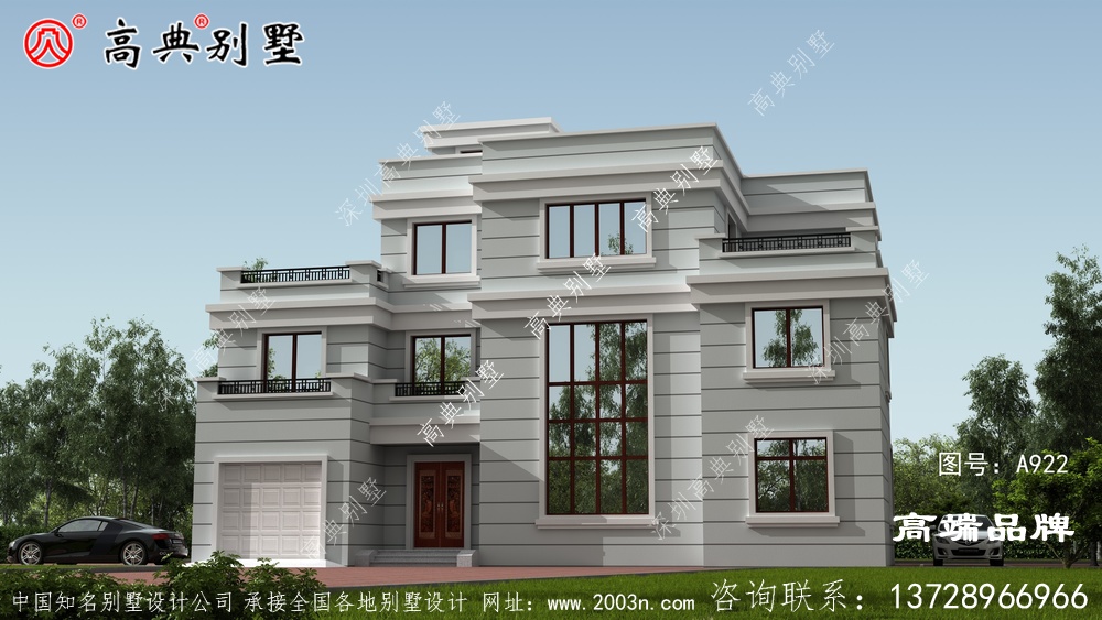 带车库的农村住宅生活不仅便捷还体面