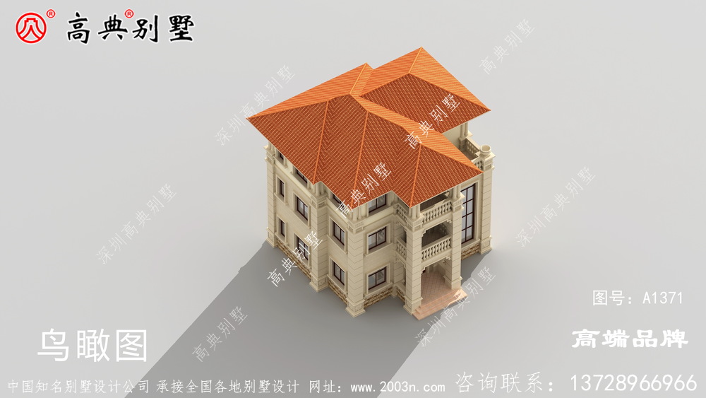 橘坡屋顶装饰罗马柱满满的欧式气息